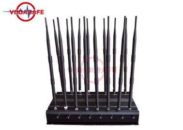 16 Antennas Wireless Signal Jammer , Signal Jamming Device Good Cooling System